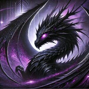 Black & Purple Dragon Custom Tumbler 2 Sizes to Choose From